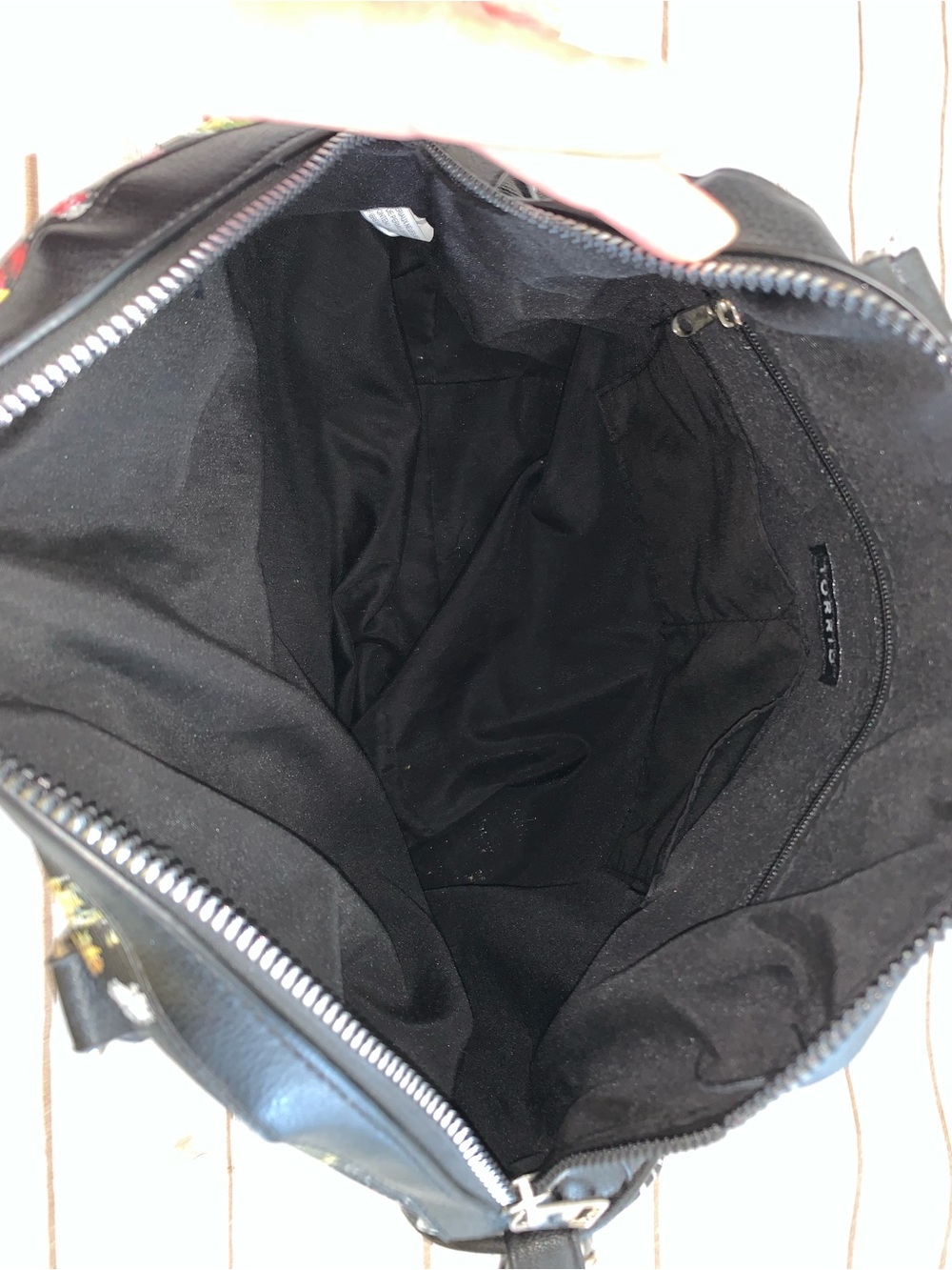 Torrid  Black Floral Shoulder Tote with Removable Strap - Picture 9 of 15